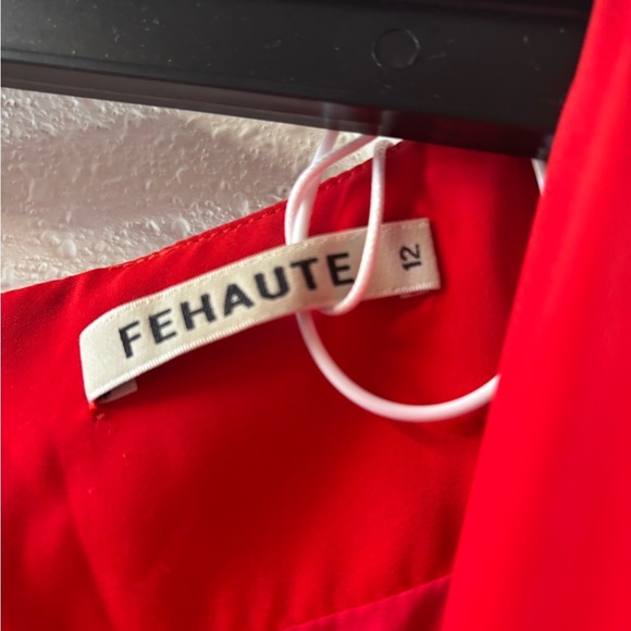 Red Asymmetrical Ruched Sheath Dress - Picture 3 of 3